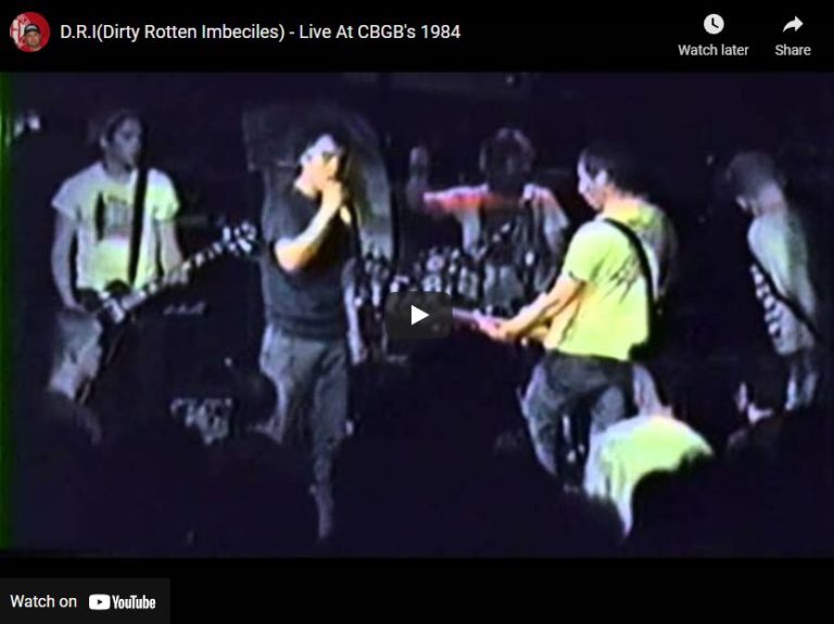 D.R.I (Dirty Rotten Imbeciles) – Live At CBGB’s 1984