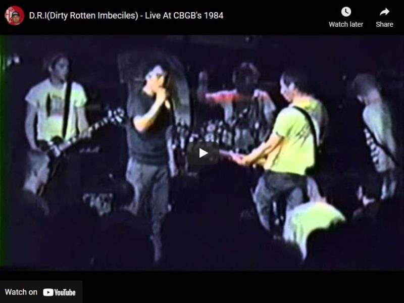 D.R.I (Dirty Rotten Imbeciles) – Live At CBGB’s 1984