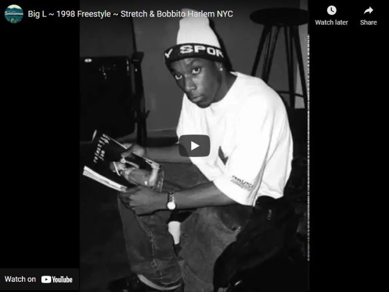 Big L ~ 1998 Freestyle ~ Stretch & Bobbito Harlem NYC