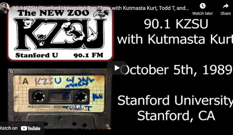 90.1 KZSU (Stanford University) Rap Show with Kutmasta Kurt, Todd T, and more – October 5th, 1989